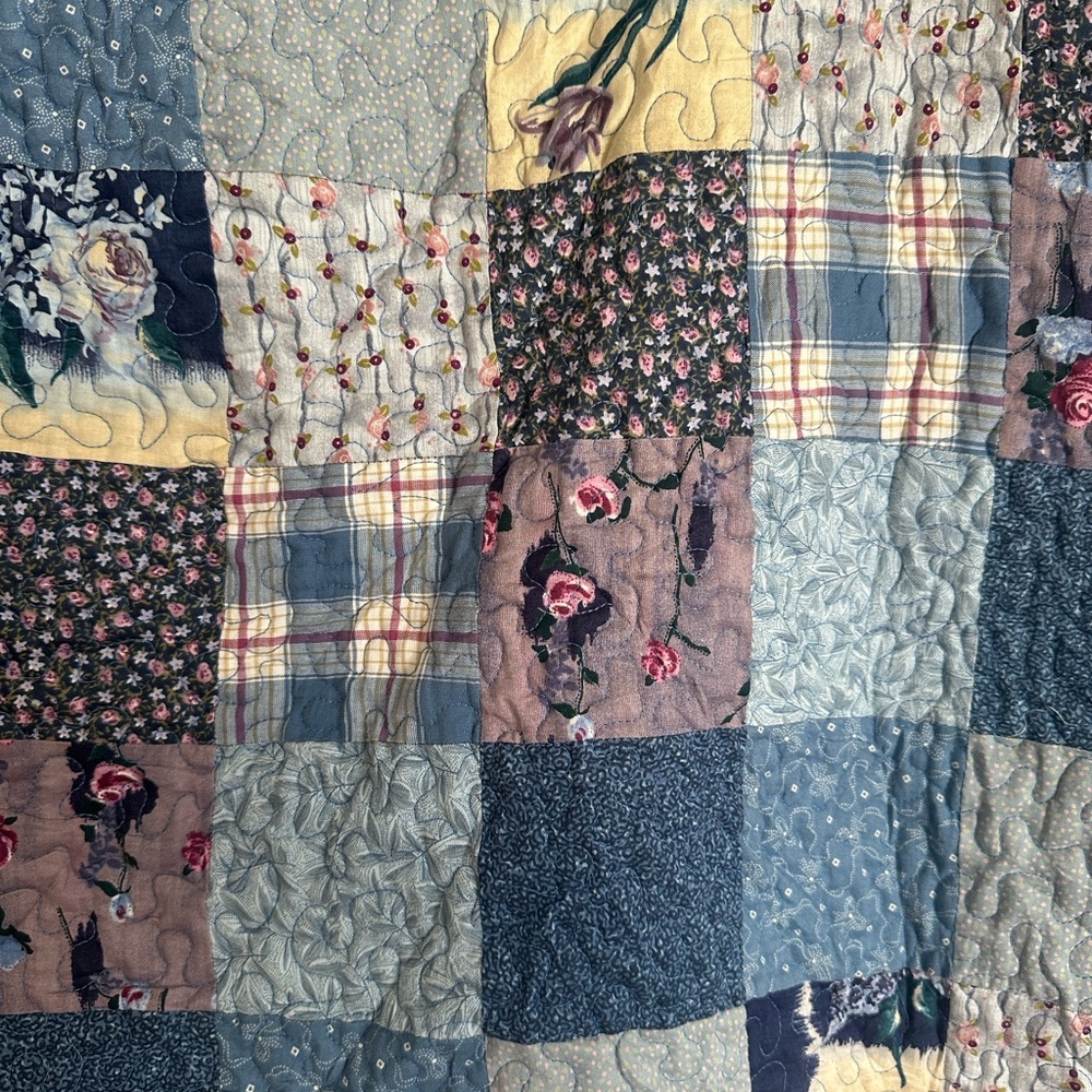 Donna Sharp Blue Patchwork Quilted Jacket - image 4